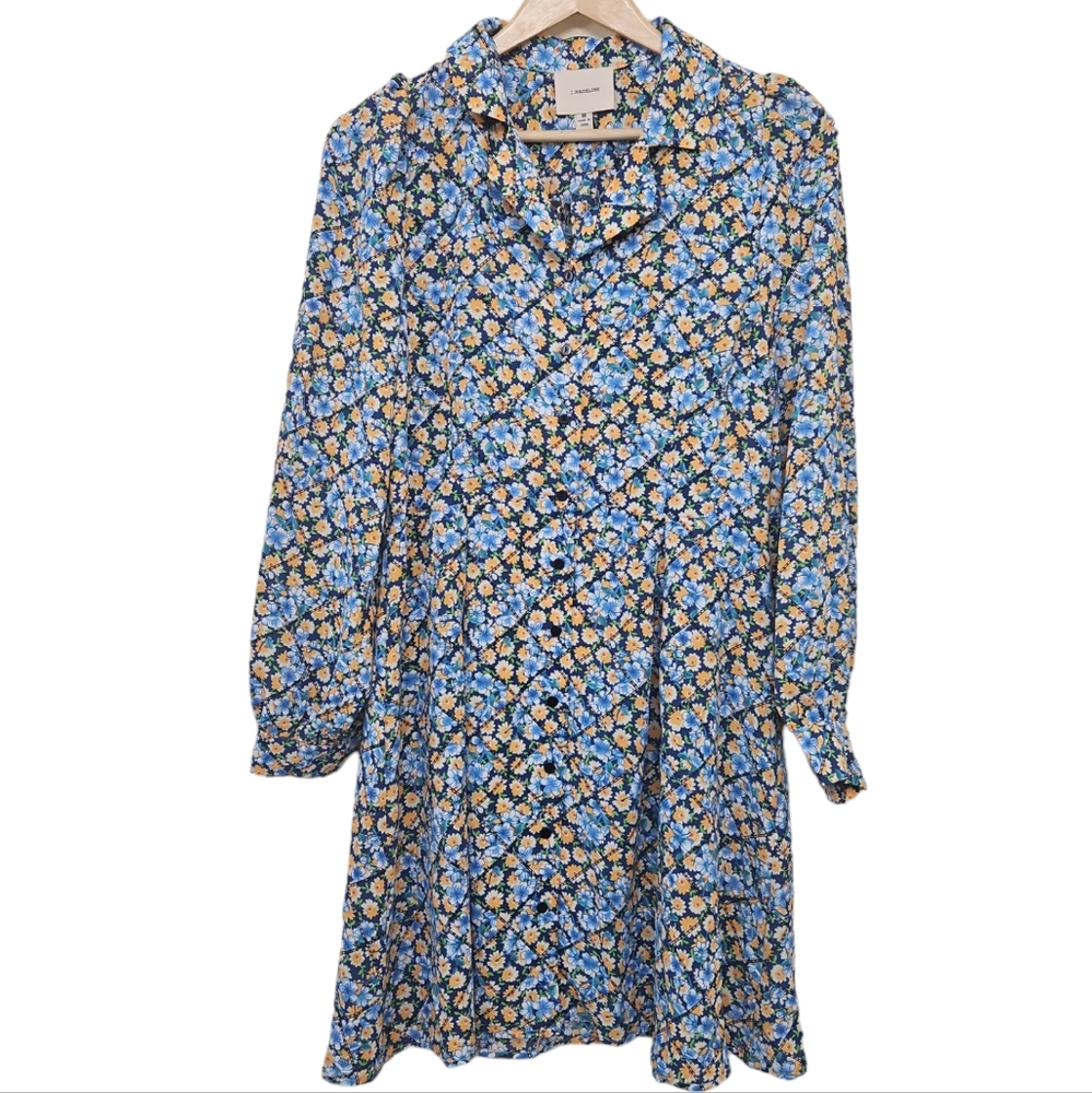 I.Madeline Floral Print Long Sleeve Dress Medium NWT